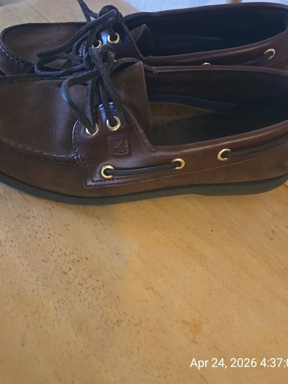 Men's Brown Leather Lace-Up Boat Shoes